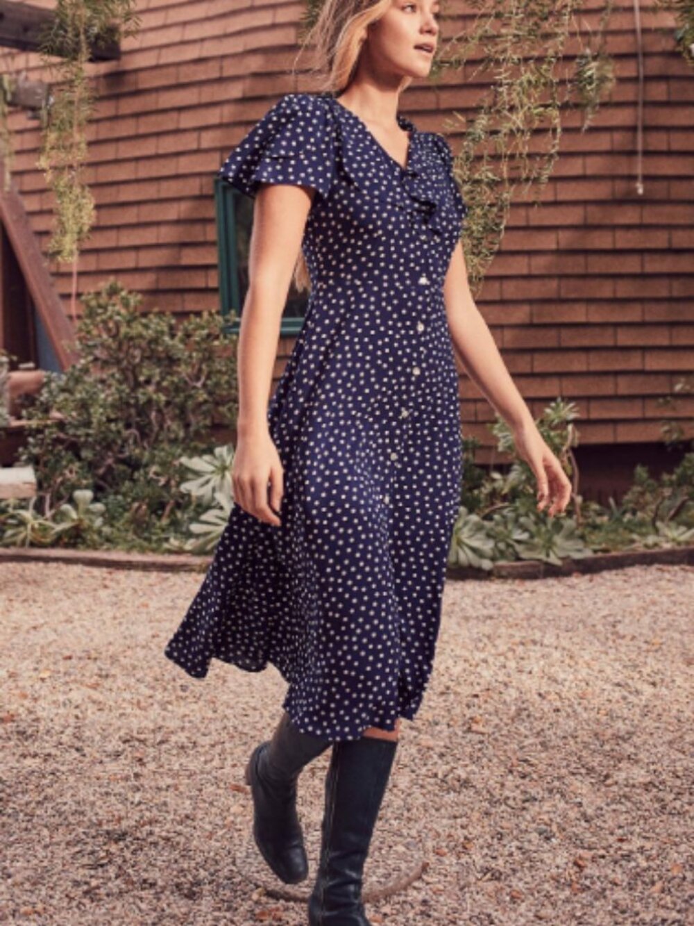 Christy Dawn | The Daisy Dress | Navy Dot | XS